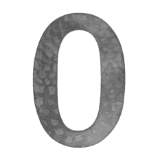 Číslo domovní 0, 170x90mm zdobené, bez povrchové úpravy