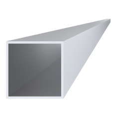 Hliníkový jekl 100x100x4 mm, délka 6000 mm, materiál EN AW-6060 T66, přírodní hliník bez povrchové úpravy, cena za KUS