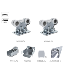 Samonos do 300 kg/6,5 m, profil 95 x 106 mm, hliník