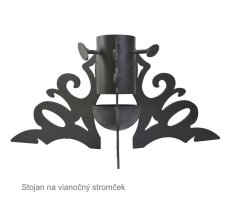 Stojan na vánoční stromeček MODERN, černý, 500x500x230mm