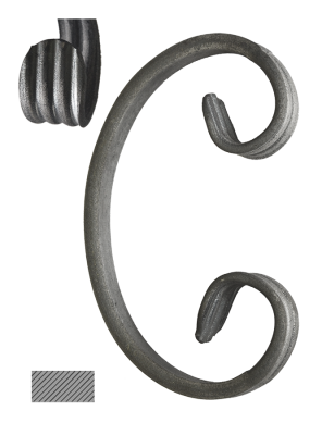 Céčko 100x60 mm, 12x6 mm, široké rozkování, hladké