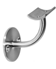 Držák madla na stěnu na trubku ø 42,4 mm, broušená nerez K320 / AISI304