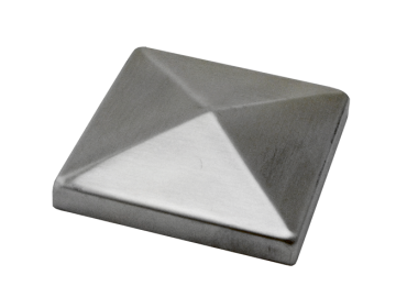 Ukončení stříška na jekl (80x80mm), broušená nerez K320 / AISI304