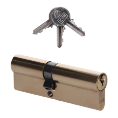 Cylindrická vložka EURO 40/50mm, mosazná, 3 klíče, šroub M5x65mm