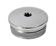 Spodek držáku madla (závit M8) na trubku ø 42,4 mm, leštěná nerez / AISI304