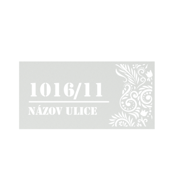 Domovní číslo, vzor 006, broušená nerez AISI 304