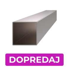 Profil uzavřený 50x50x2.0mm, cena za 1ks (2m), broušená nerez K320/ AISI304