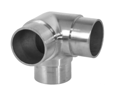 Spojka - přechod 90 ° na trubku ø 42.4mm, broušená nerez K320 / AISI304