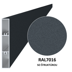 Profil 100x16mm, práškový lak, struktura RAL7016, L-6000mm