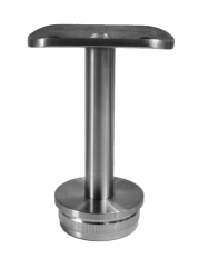 Držák madla pevný na trubku ø 42,4 mm (77x64 mm), broušená nerez K320 / AISI316, narážecí