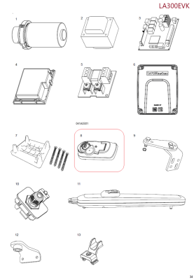 041A0301 odblokovací mechanismus s klíčem