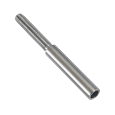 Úchyt pro lanko ø 5 mm, závit M6, broušená AISI 316