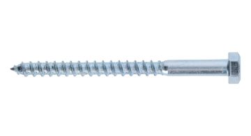 Skrutka podstavcová, 10x100, 6hr. hlava, DIN 571, pozink - Závit: 57 - 63, Montáž: SW17, Šroub: 10x100