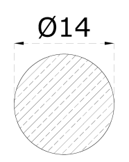 DOPRODEJ tyč ø 14 x 1000 mm, kartáčovaná nerez AISI 304