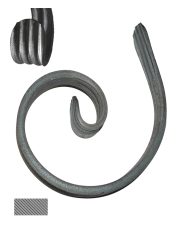 Půlkruh 150x100mm, profil 12x6mm, hladký, široké rozkutí