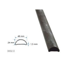 Madlová tyč dutá 48x24x1,5mm, hladká, 3000mm, cena za KUS