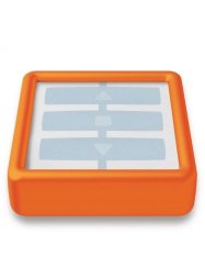 Gumový čtvercový obal pro vysílač/ovladač NiceWay s lankem na klíče, oranžový