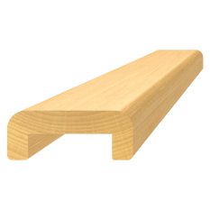 Dřevěný profil (48x19 mm / L: 3000 mm), materiál: buk, broušený povrch bez nátěru, balení: PVC fólie, průběžný materiál