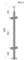Nerezový sloup, vrchní kotvení, výplň: sklo, průchozí, vrch pevný (ø42,4x2 mm), broušená nerez K320 / AISI304