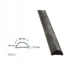 Madlová tyč dutá 48x24x1,5mm, hladká, dĺžka 3000 mm, cena za KUS